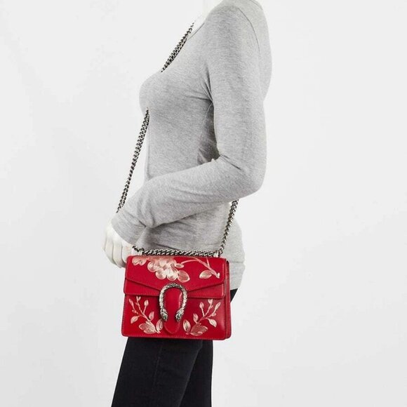 Gucci Red Leather Chinese New Year Mini Dionysus Shoulder Bag - Picture 2 of 12